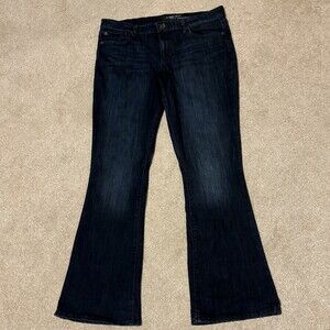 Gap 1969 Baby Boot Jeans Womens 12 / 31 Blue Dark Wash Low Rise Denim 34x31